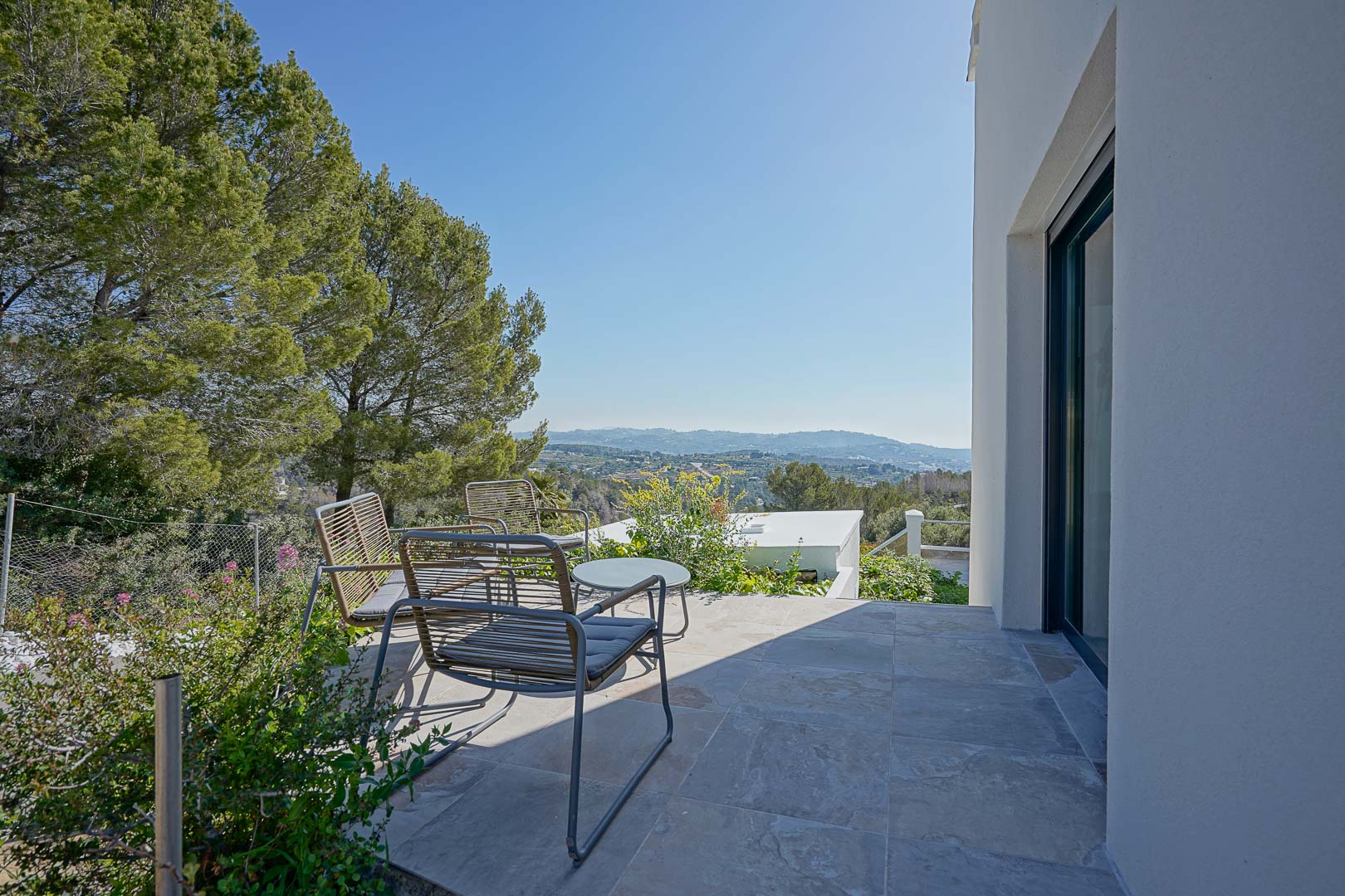Terrace with countryside views