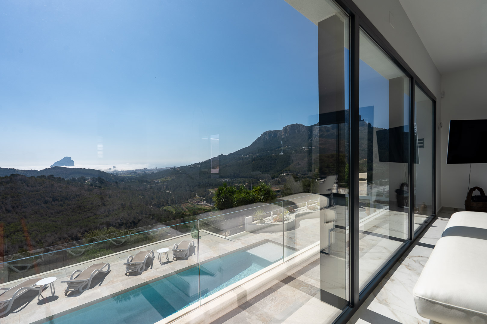 Living room with panoramic views