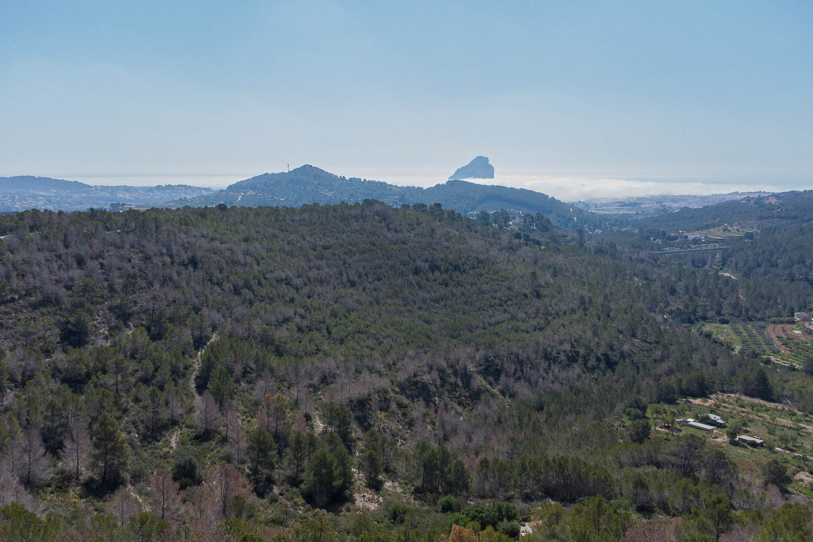 Panoramic mountain and sea views