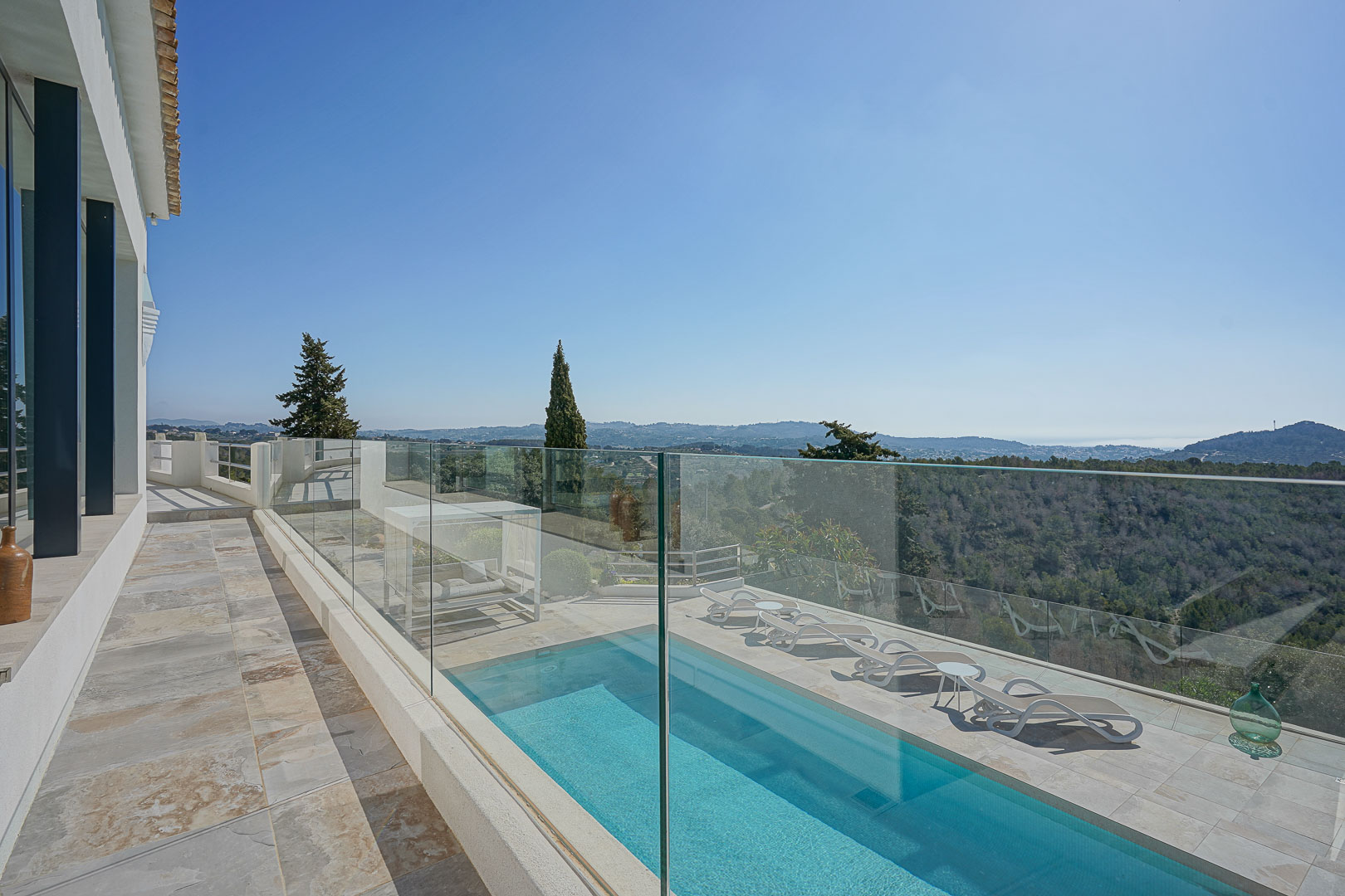 Terrace and pool with views