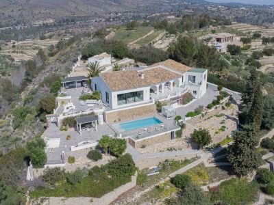 Aerial view of the villa