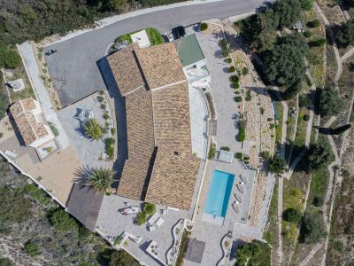 Aerial view of the property