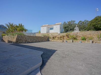 Parking area and guest house