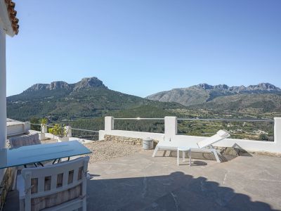 Terrace with mountain views