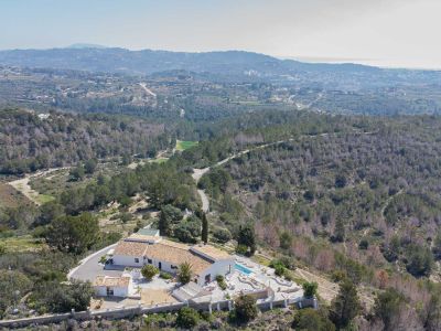 Aerial view of the property
