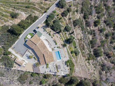 Aerial view of the property