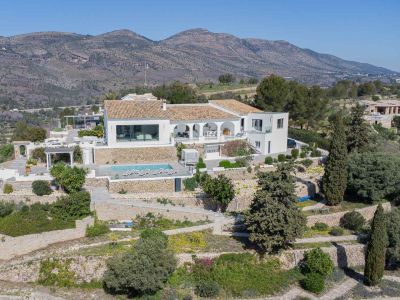 Aerial view of the villa
