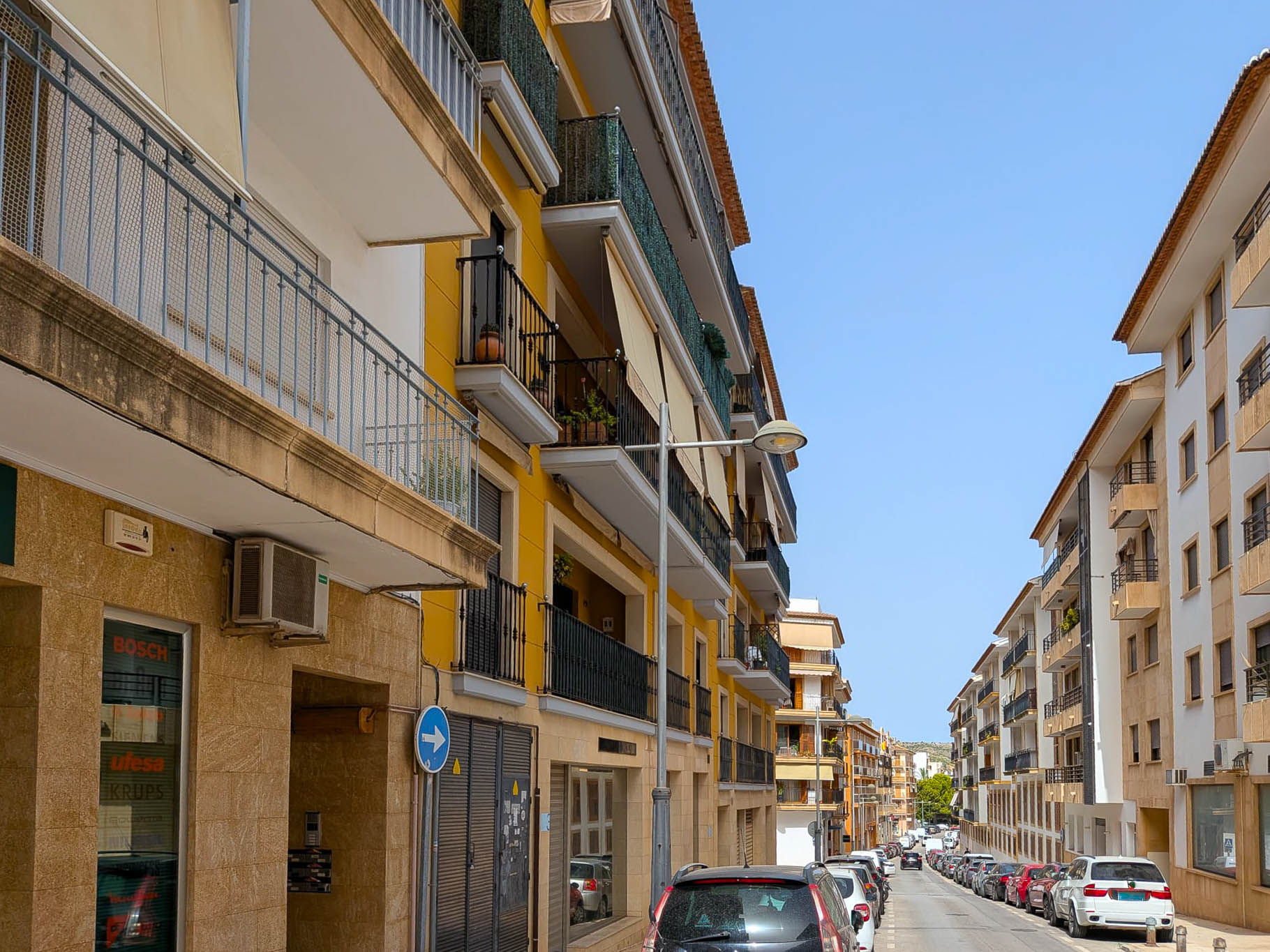 Building exterior and street view