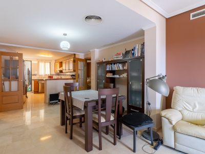 Living-dining room and open kitchen