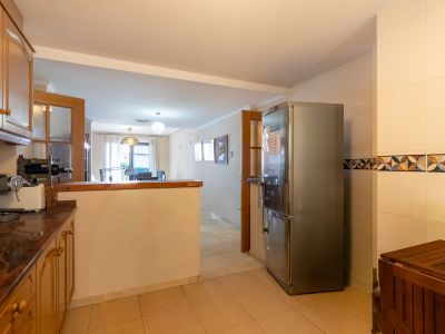 Open kitchen and living area