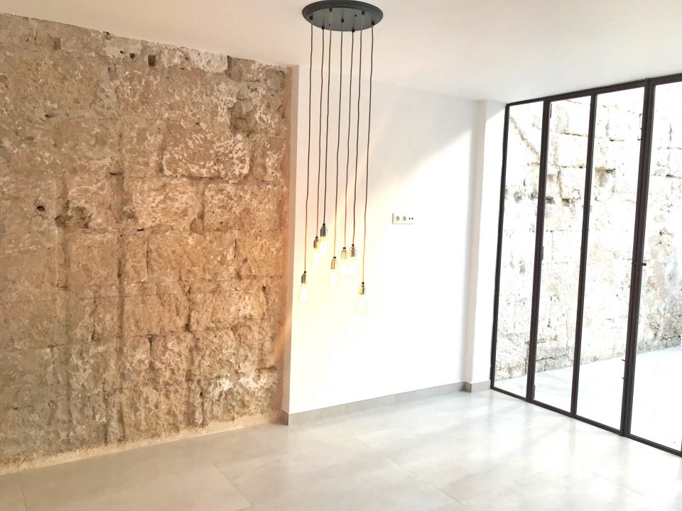 Living room with patio access