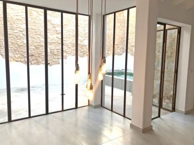 Living area with patio access