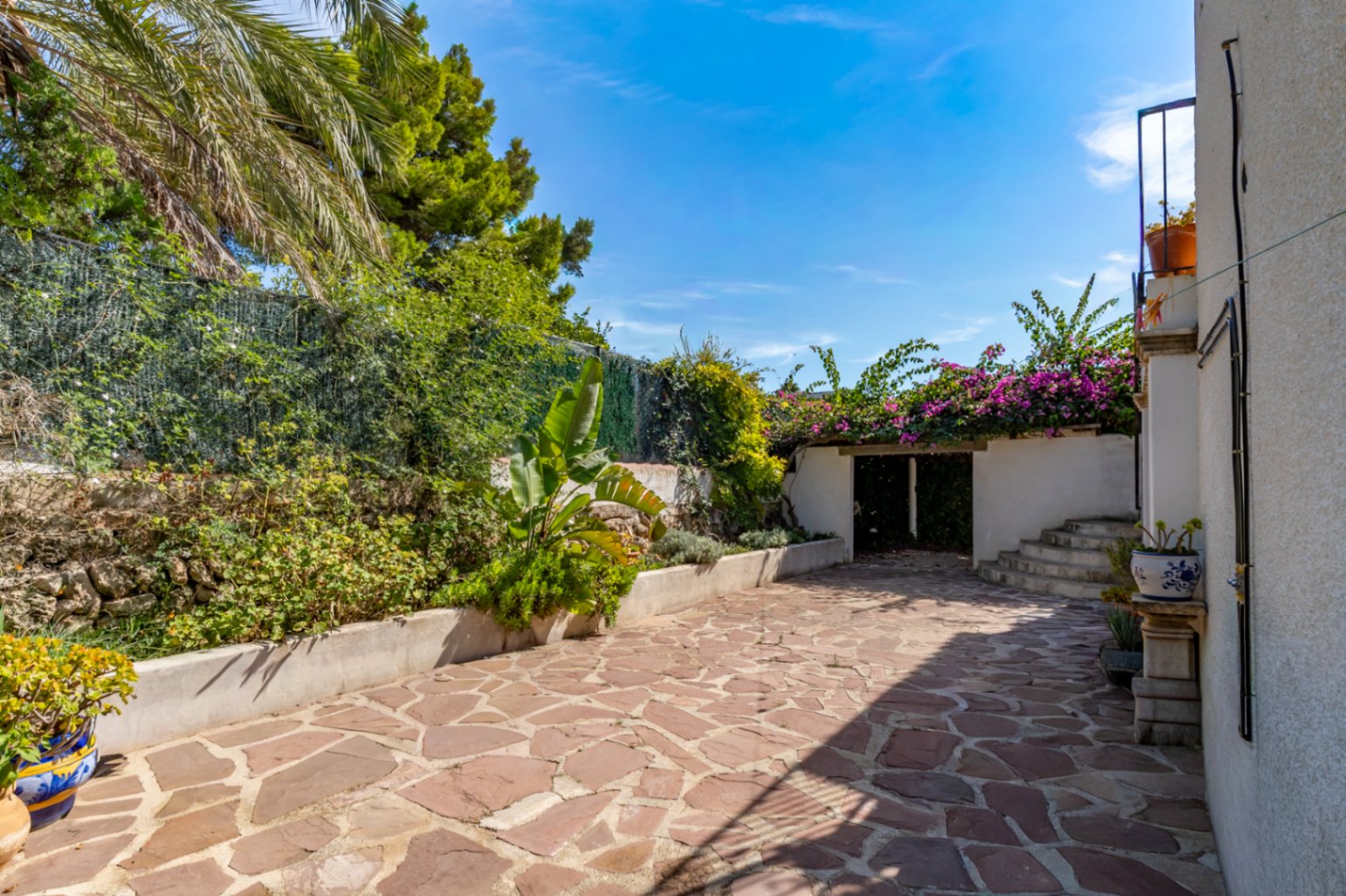 Outdoor patio and garden