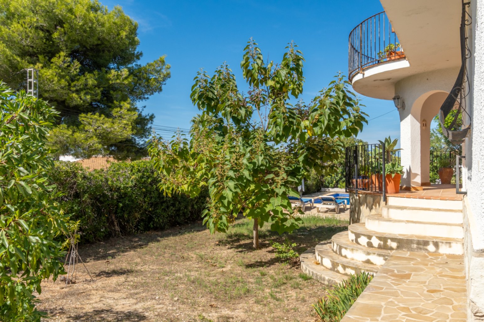 Garden and exterior terrace