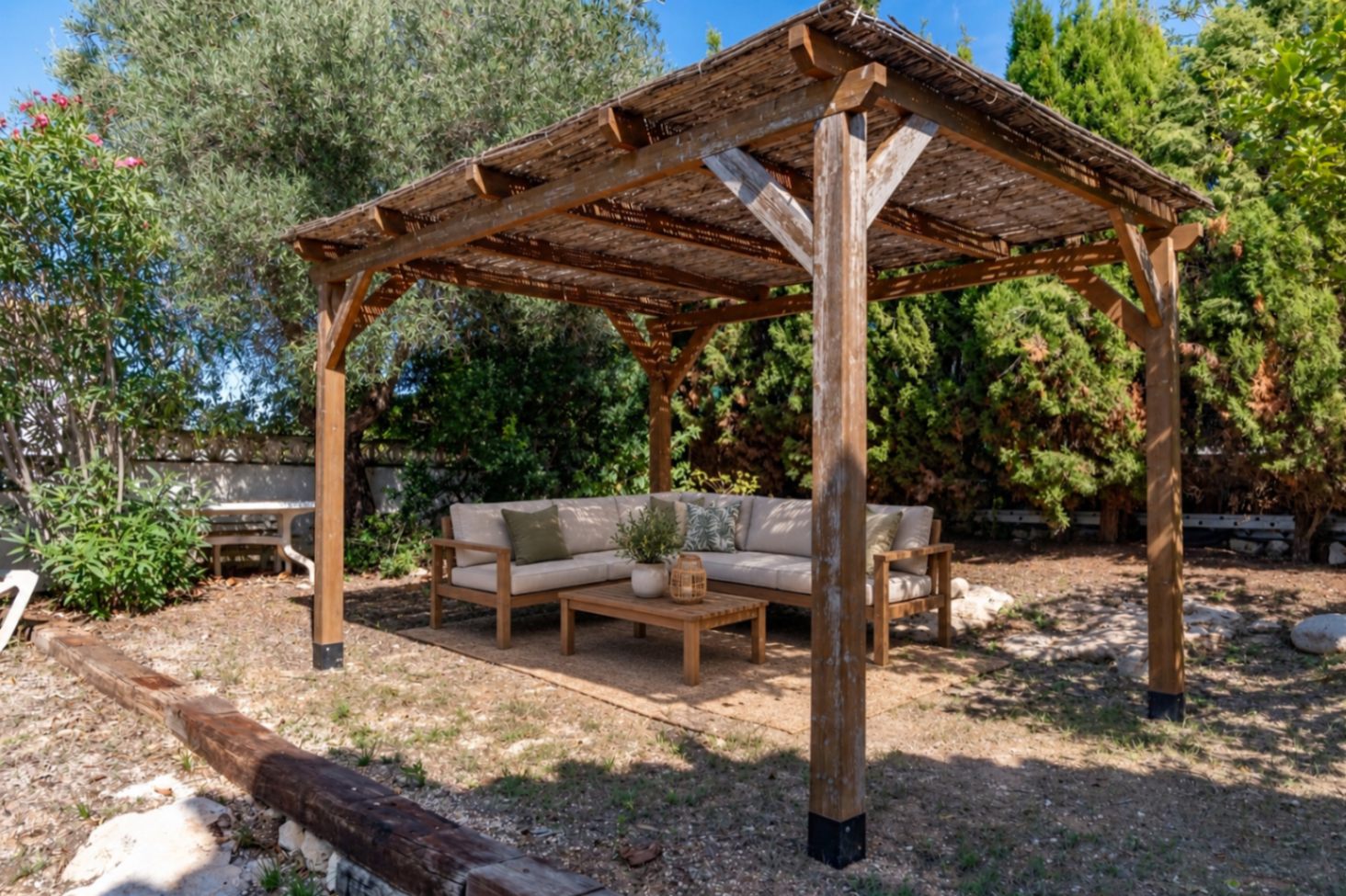 Pergola in the garden