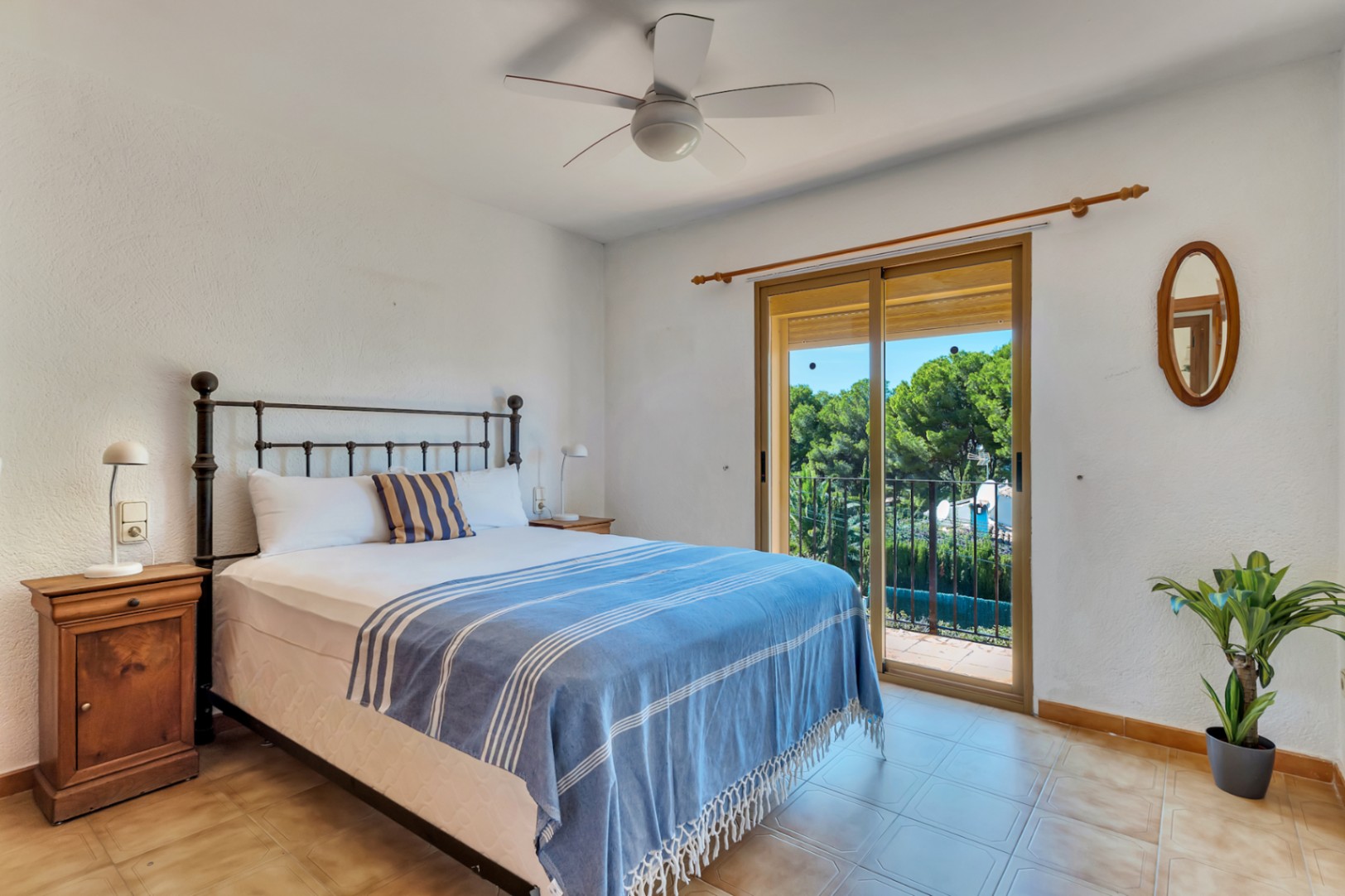 Bedroom with balcony