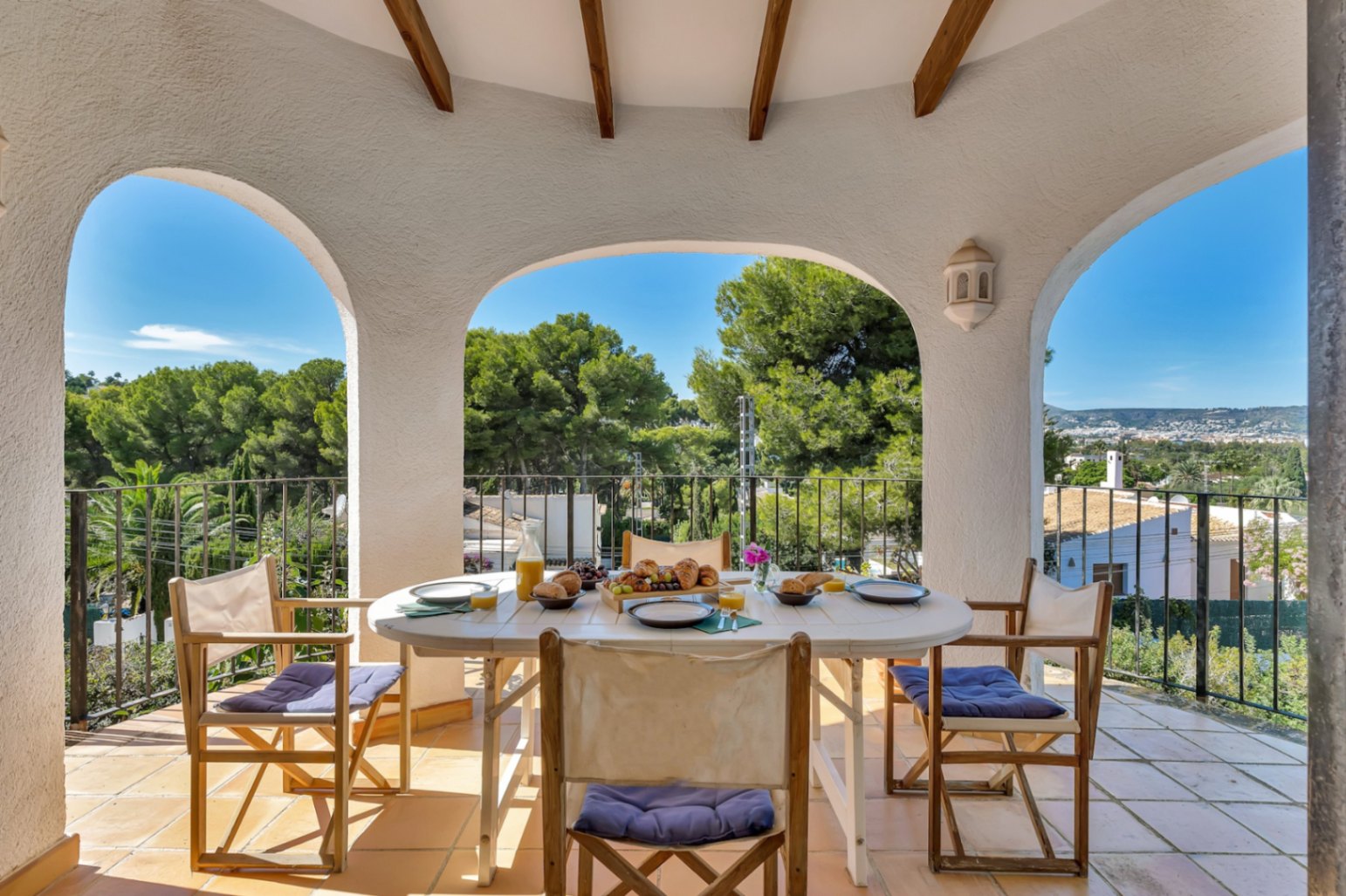 Covered terrace with open views