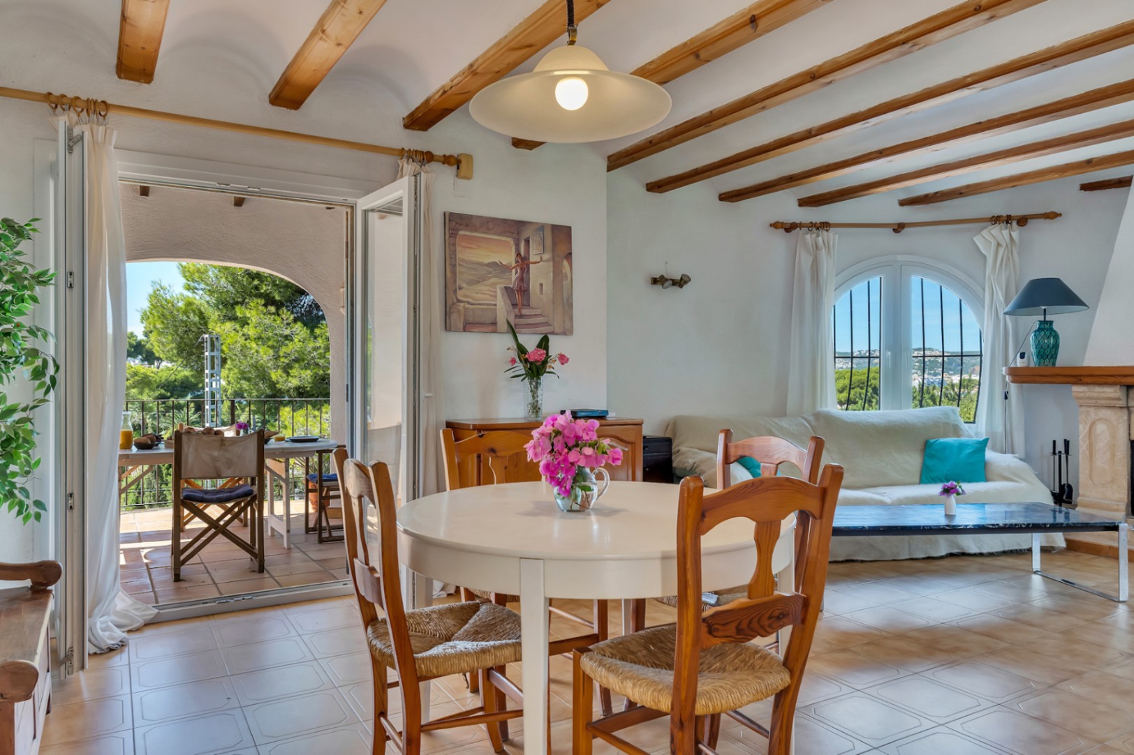 Living room with terrace access