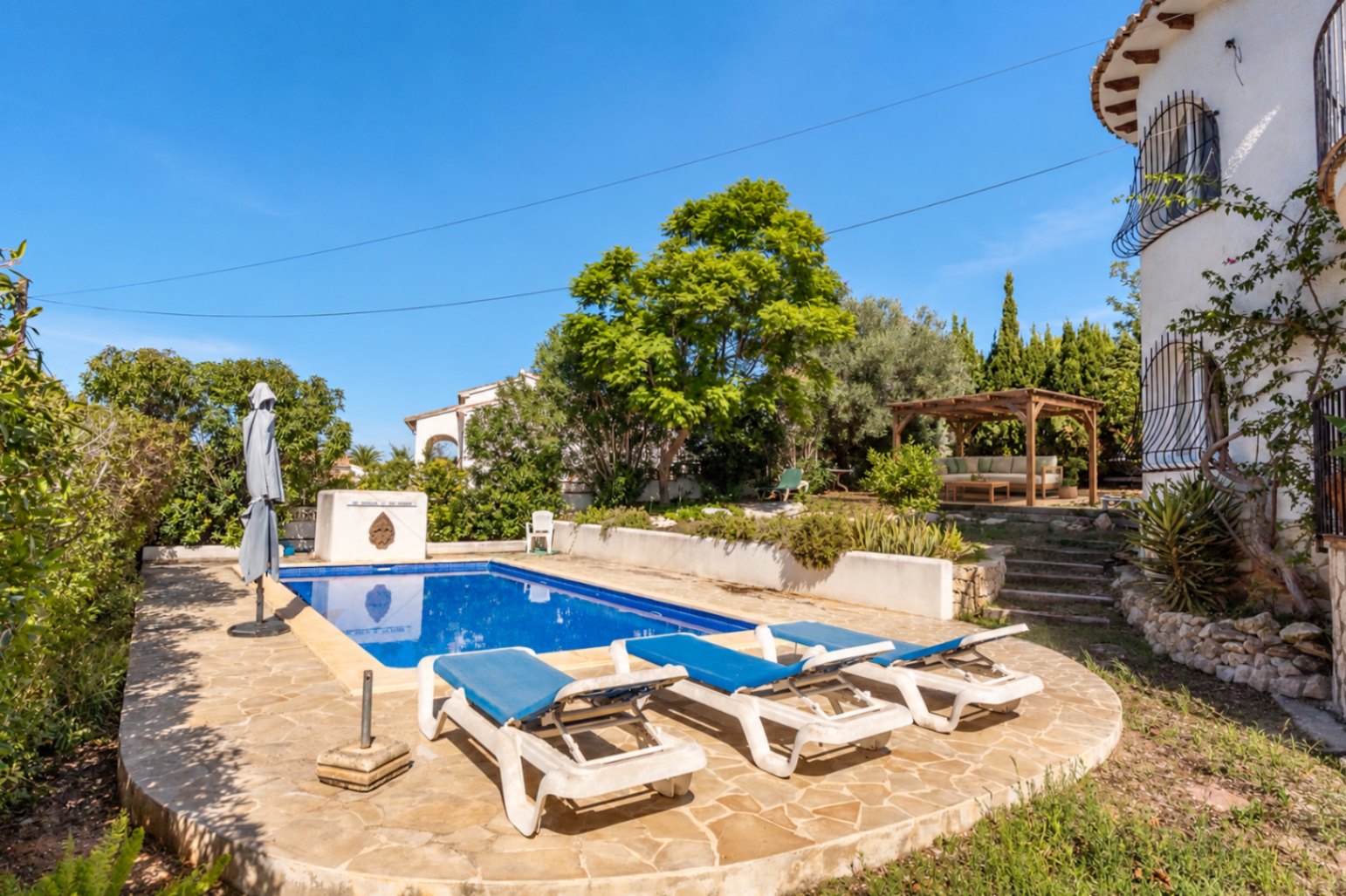 Swimming pool and garden
