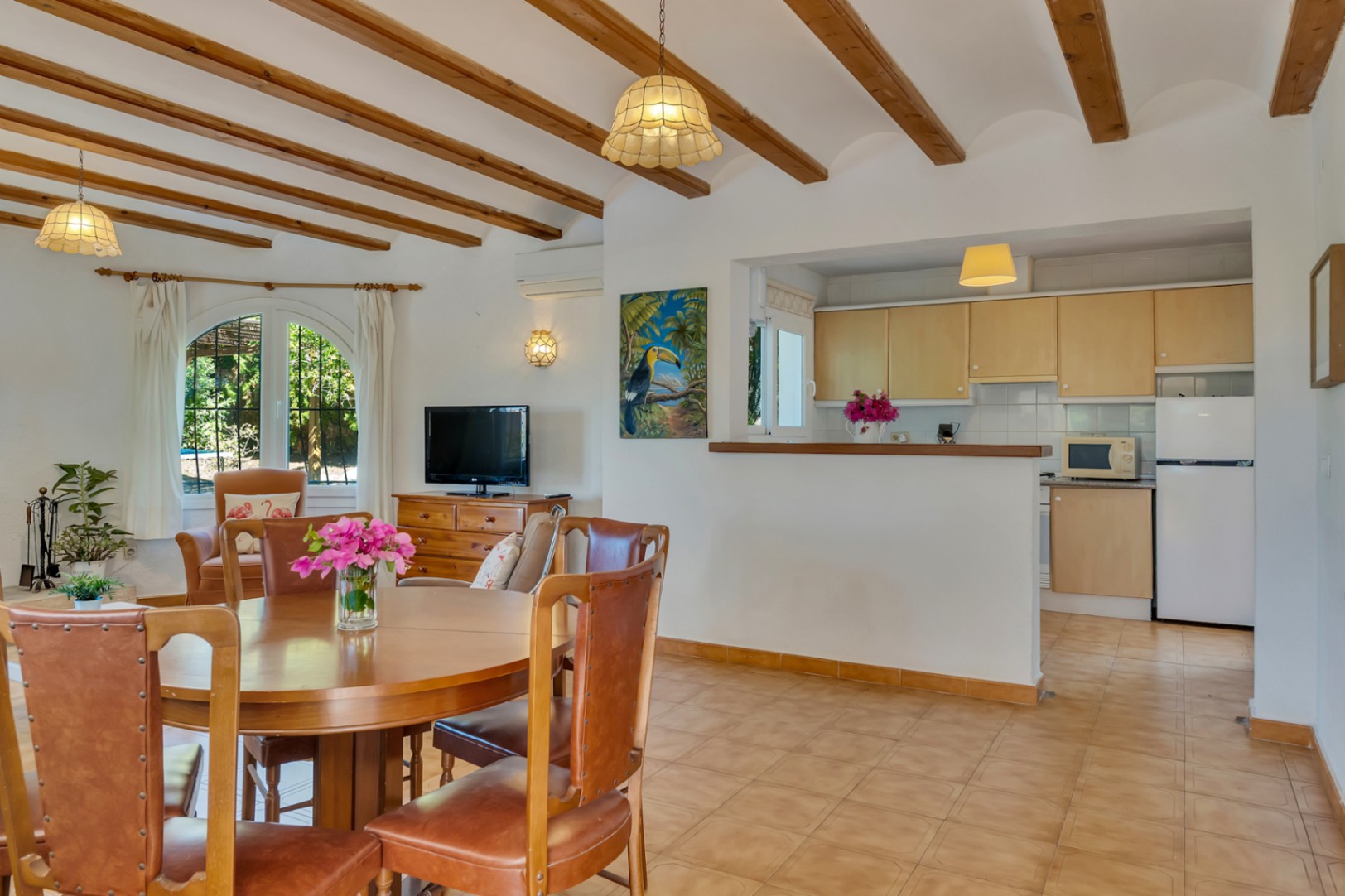 Living room and open kitchen