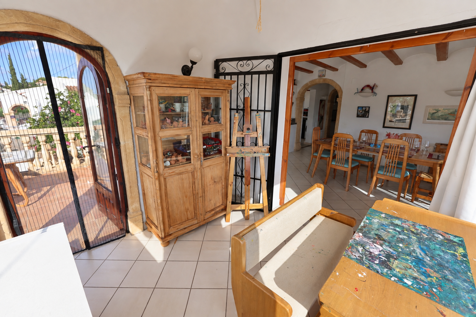 Enclosed porch and dining room