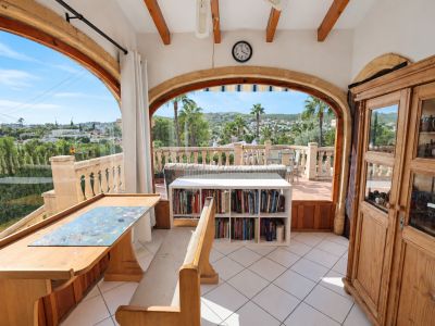 Glazed terrace with views