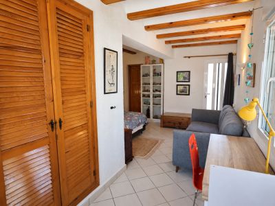 Bedroom with sitting area