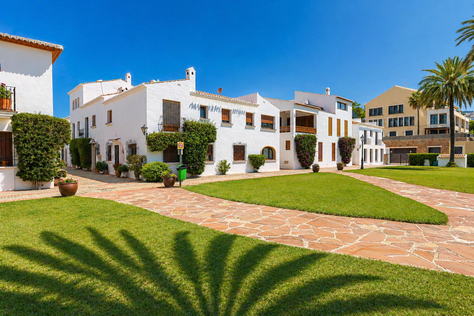 Communal gardens and complex exterior