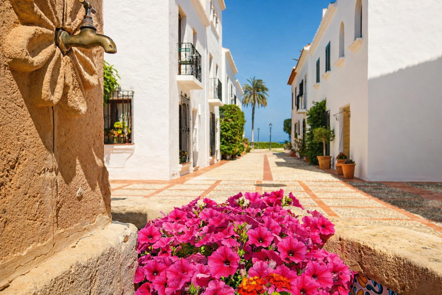 Residential complex walkway