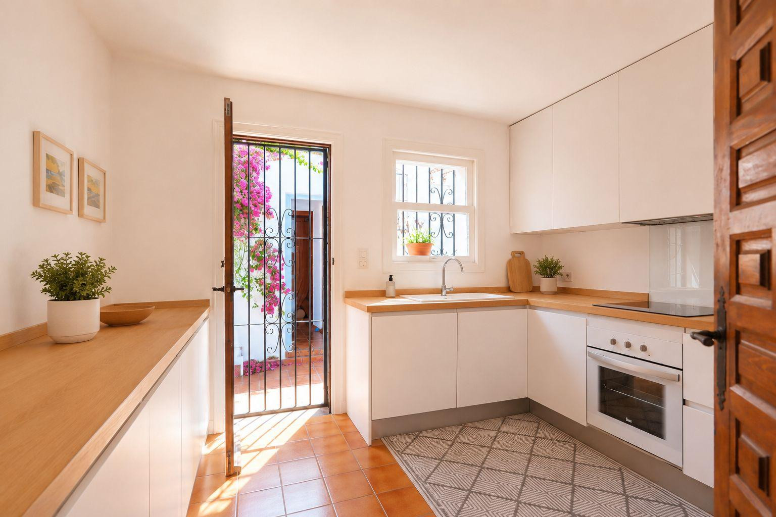 Kitchen with outdoor access