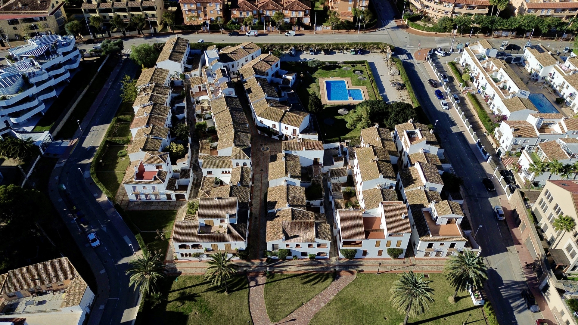 Aerial view of residential complex