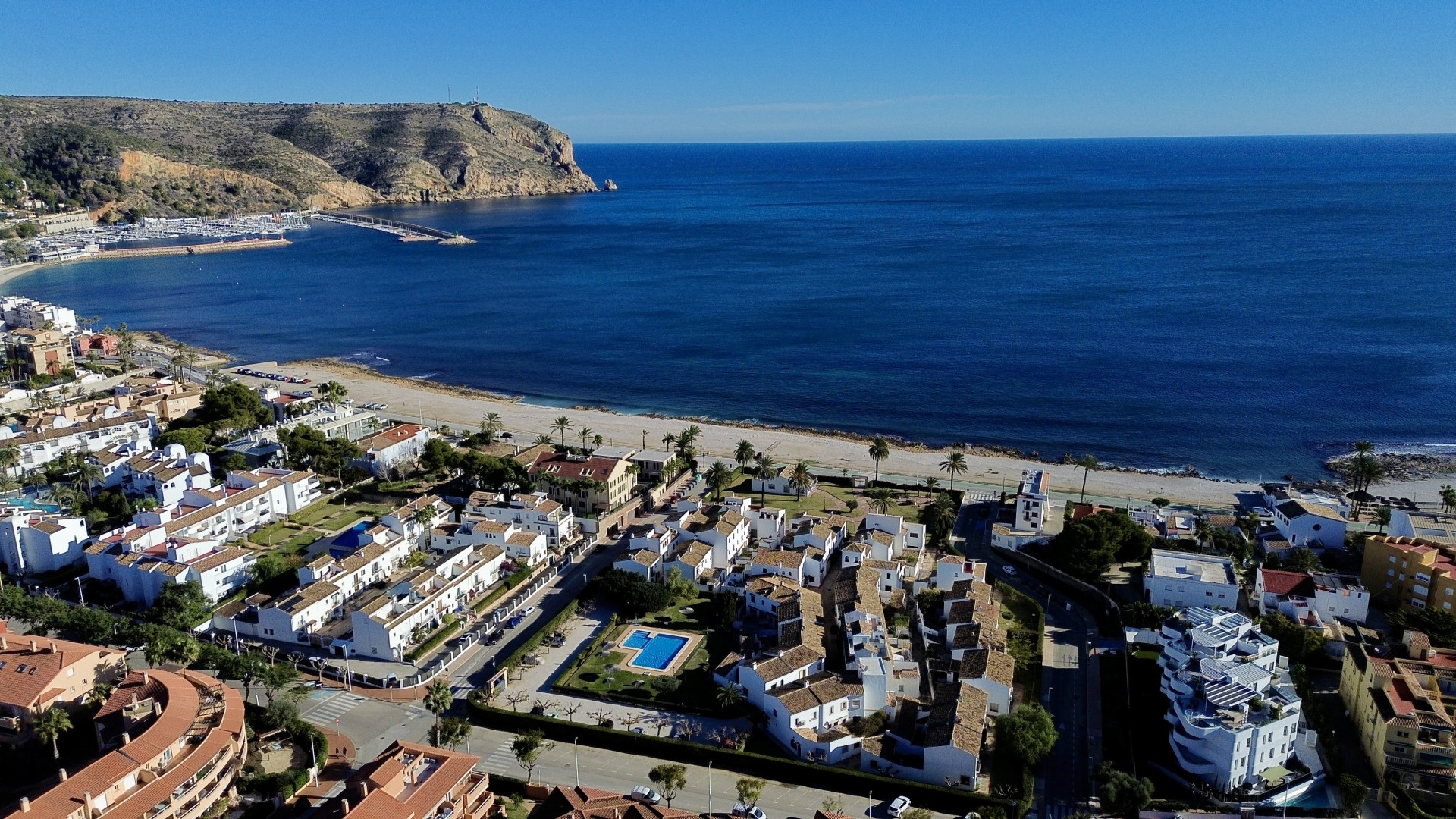 Aerial view of the coast