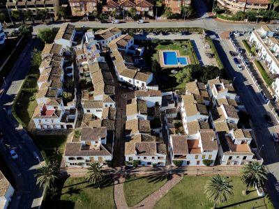 Aerial view of residential complex