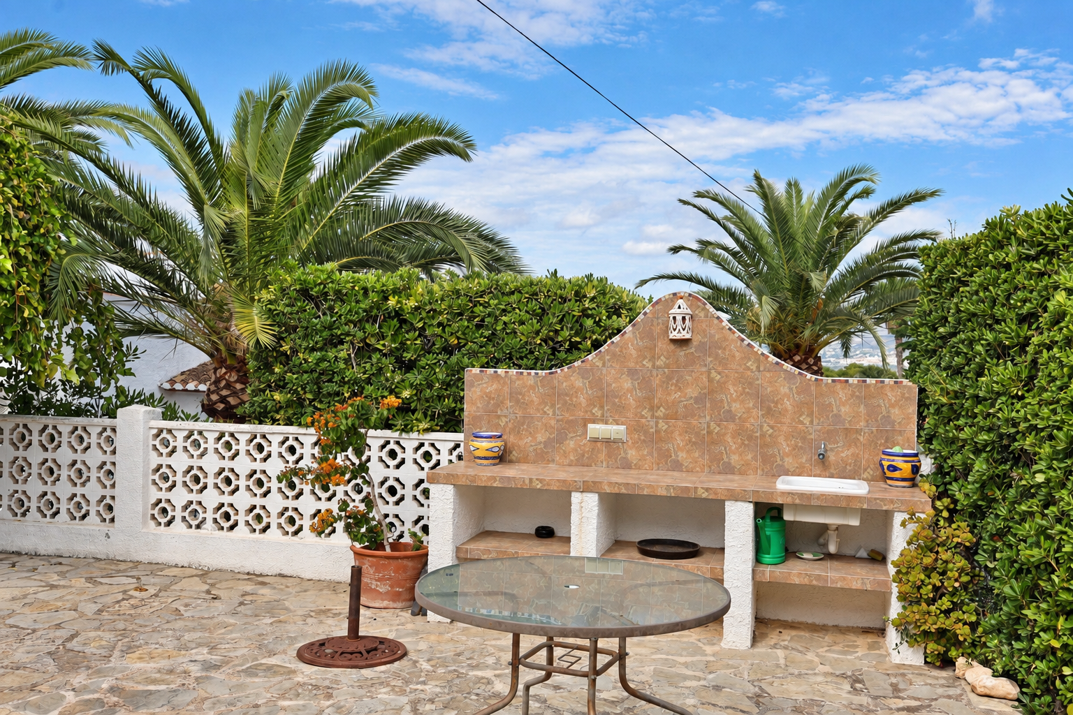 Terrace barbecue area