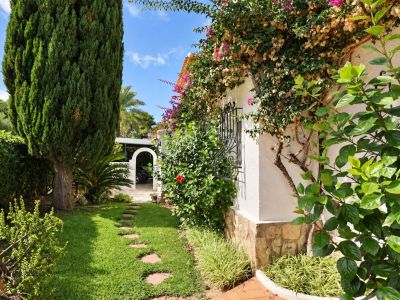 Garden and villa exterior