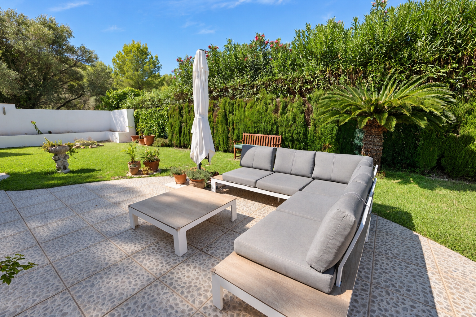 Terrace and garden