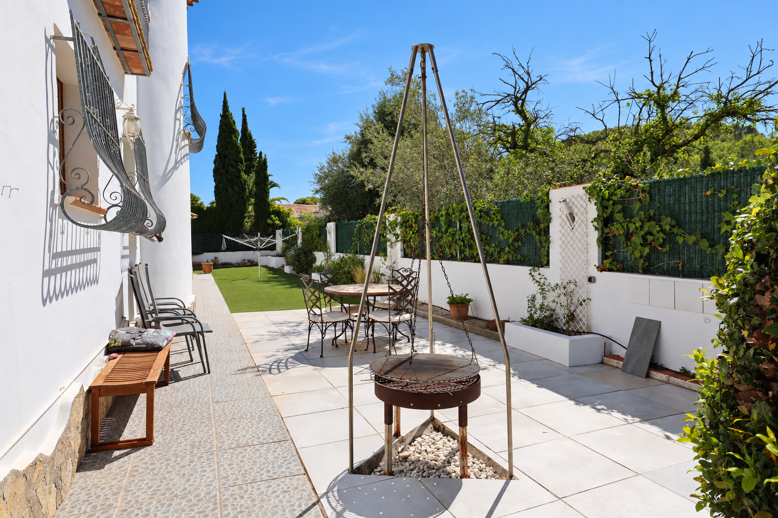 Terrace and garden