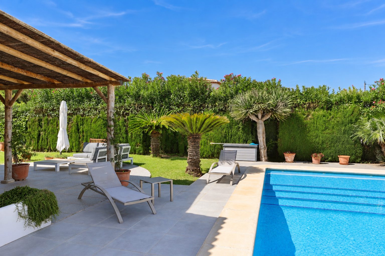 Swimming pool and garden