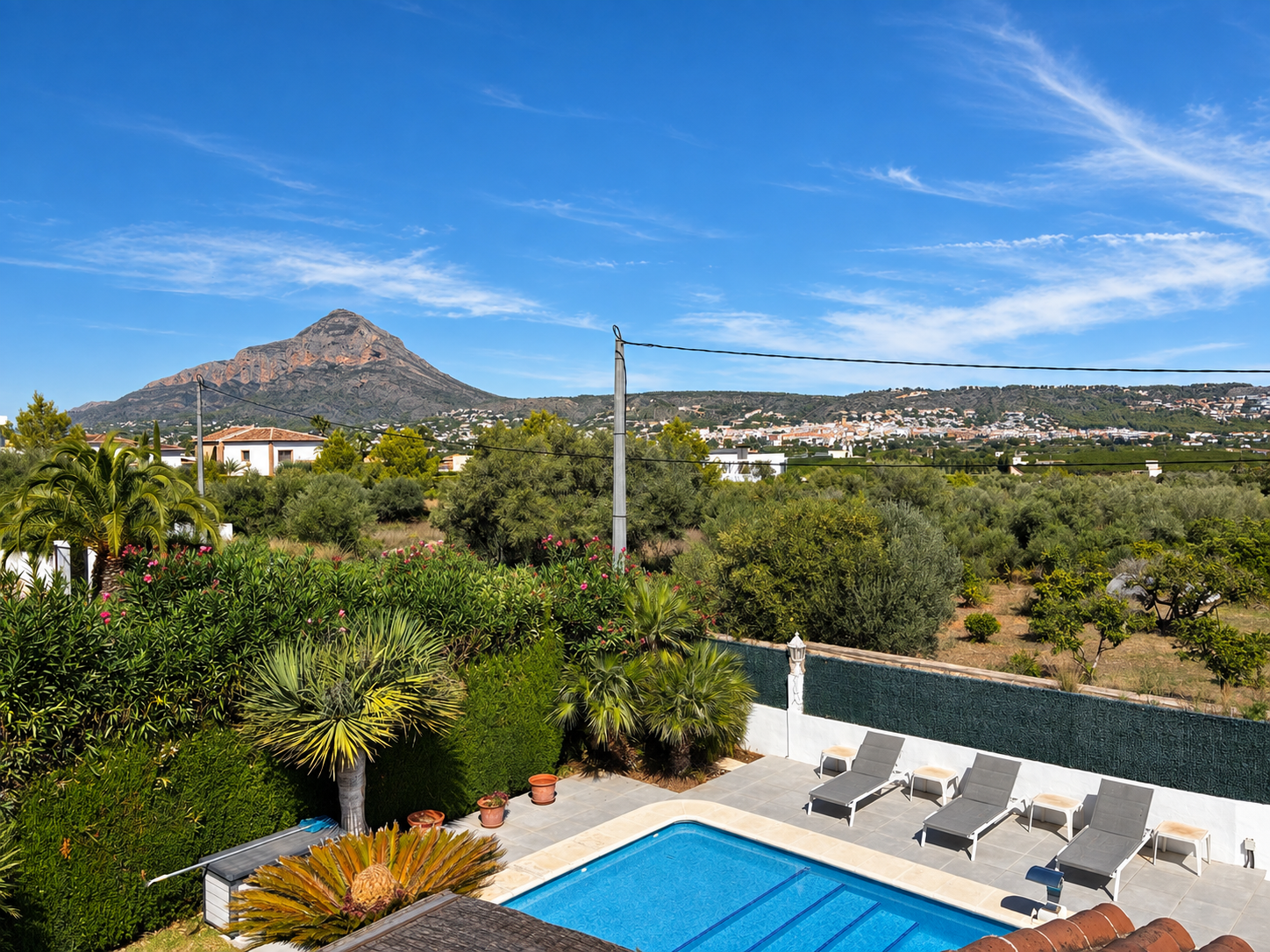 Pool with Montgó views