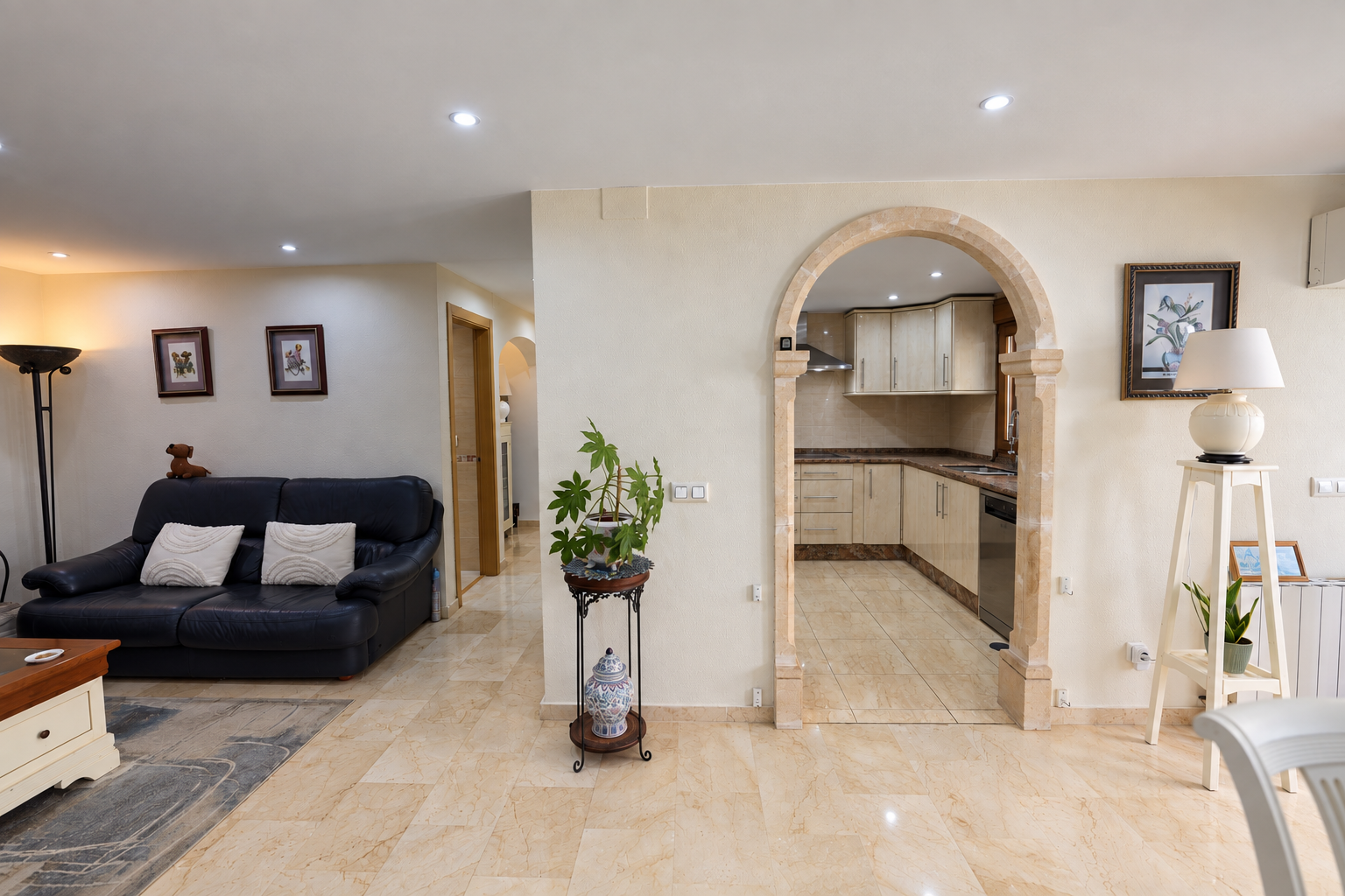 Living room and kitchen access