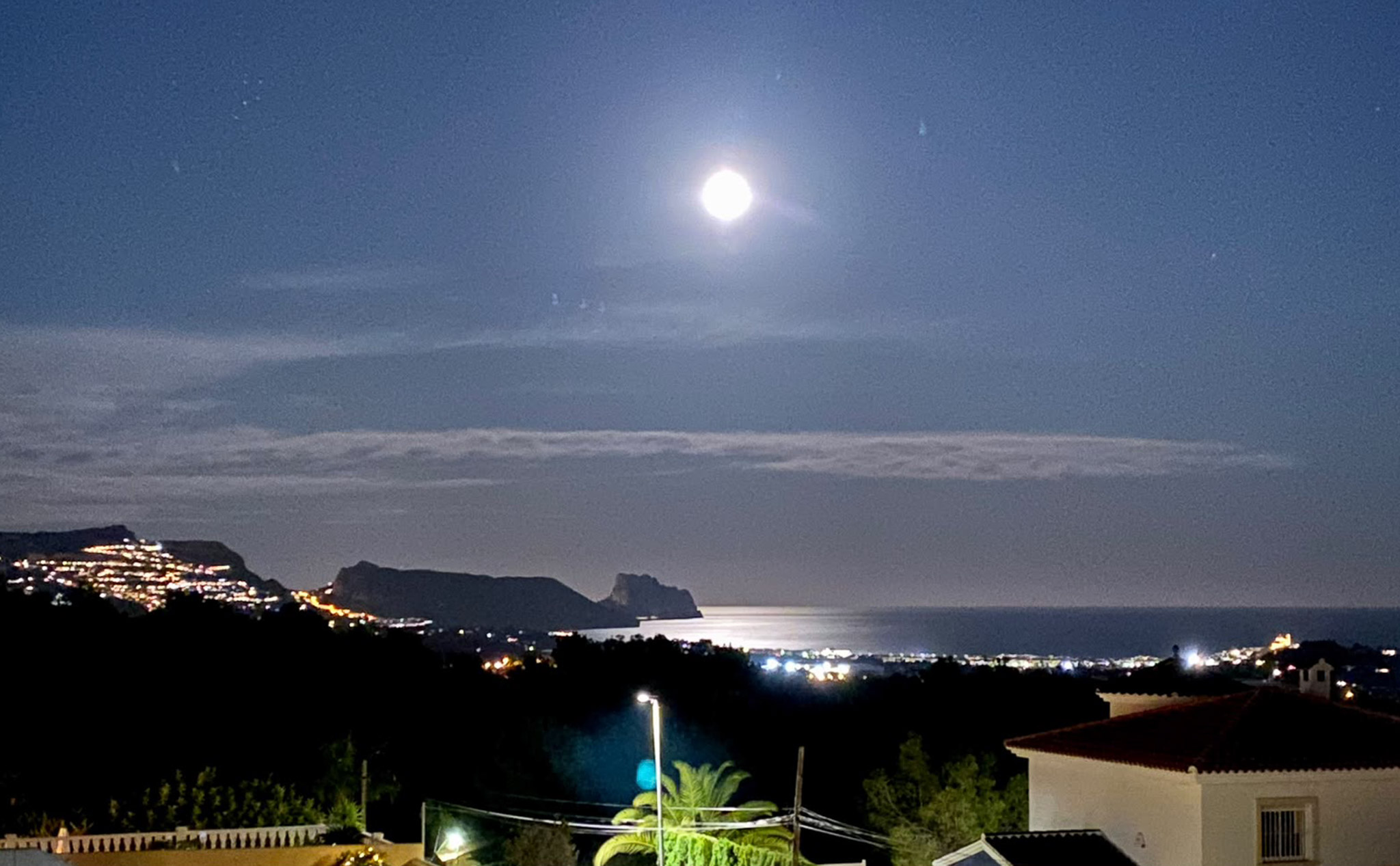 Night sea view