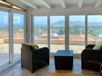 Enclosed terrace with panoramic views