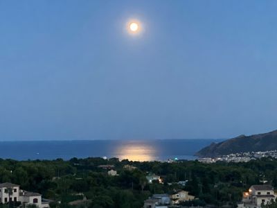 Sea view at night
