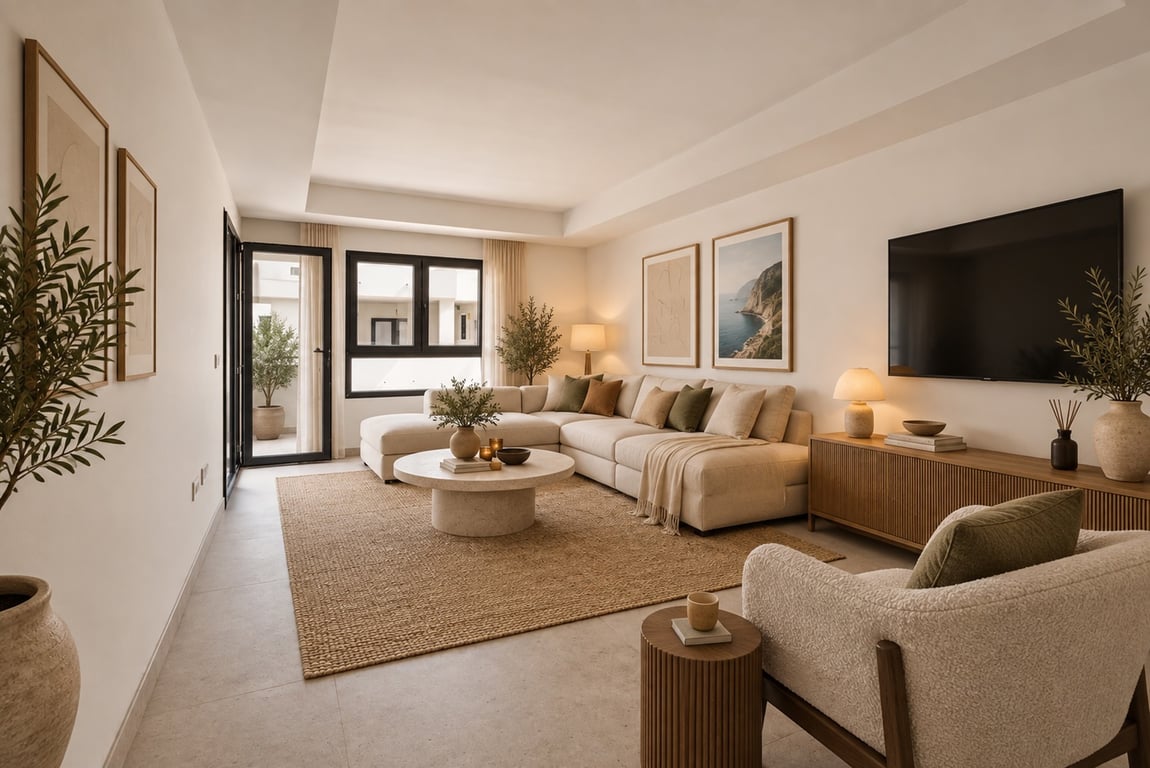 Living room with terrace access