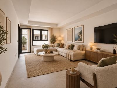 Living room with terrace access