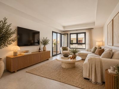 Living room with terrace access