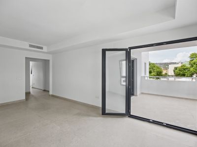 Living room with terrace access