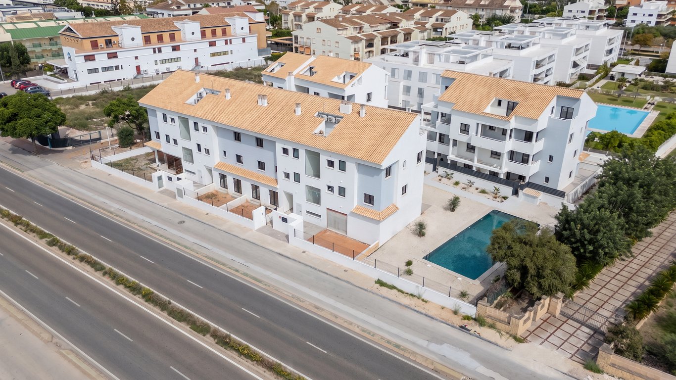 Aerial view of the complex
