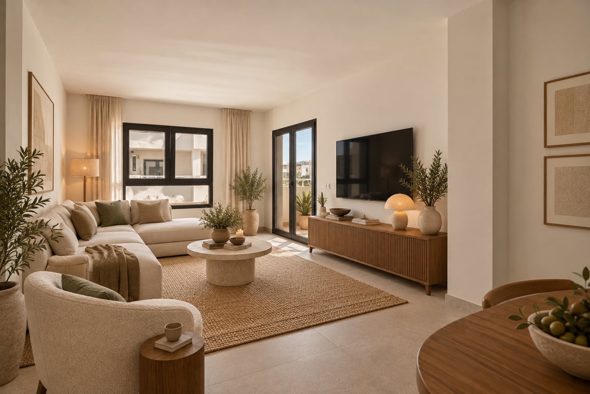 Living room with terrace access
