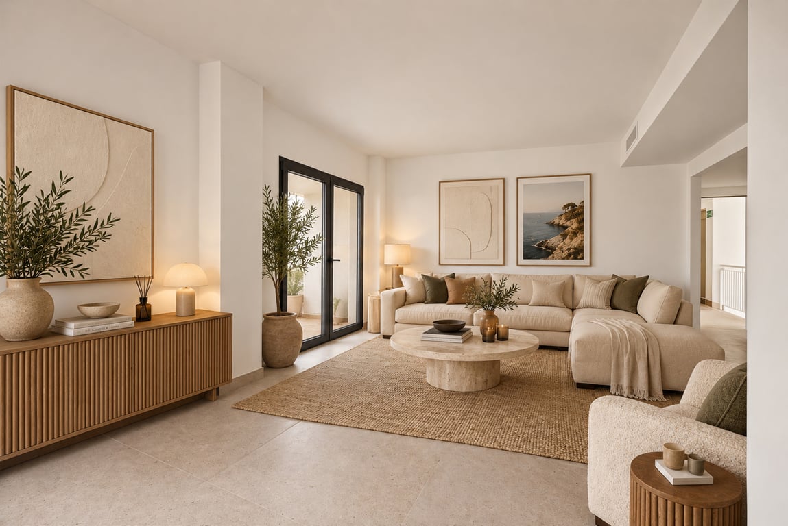 Living room with terrace access